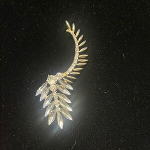 Elegant Gold and Silver Leaf Drop Earring